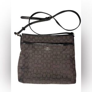 COACH Canvas Black/Gray Crossbody